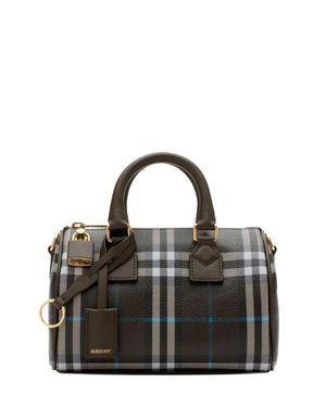 Burberry Donna Borsa Mini Bowling Check - Nero