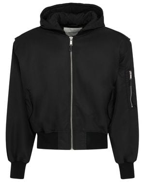Entire studios Uomo Giacca Bomber Con Cappuccio - Nero
