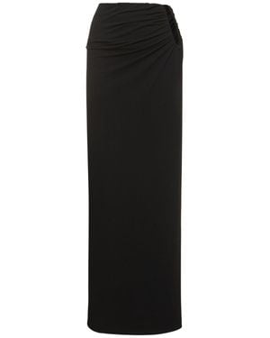 Magda Butrym Gonna in jersey drappeggiato / cutout - Nero