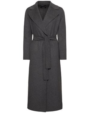 Max Mara Poldo Belted Wool Coat - Black