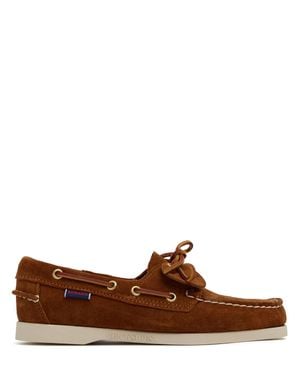 Sebago Portland Artisan Suede Boat Shoes - Brown