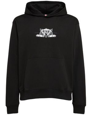 KENZO Uomo Felpa Classica Kenzo Happy Tiger Con Cappuccio - Nero