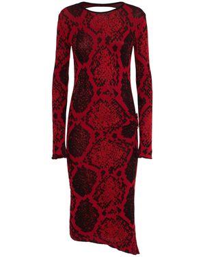 The Attico Donna Vestito Midi - Rosso