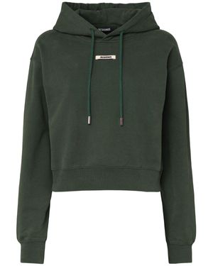 Jacquemus Mujer Sudadera De Algodón Con Capucha - Verde