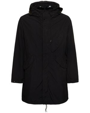 C.P. Company Flatt Nylon goggle Fishtail Parka - Black