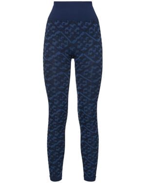 Tory Sport Logo Jacquard Seamless leggings - Blue