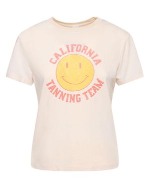 RE/DONE Donna T-Shirt Classic Tanning - Rosa