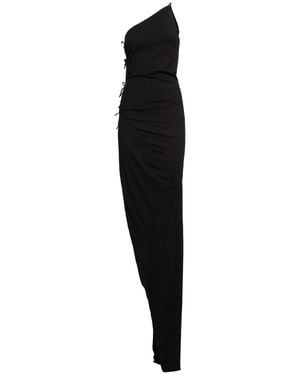 Rick Owens Donna Vestito Lungo Monospalla Taco - Nero