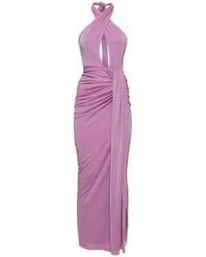 Baobab Donna Vestito Maxi Ninus Con Chiusura Al Collo - Viola