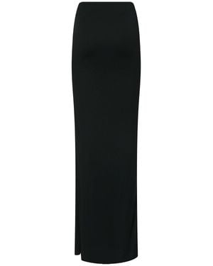 Jacquemus La Jupe Peplo Long Skirt W/ Slit - Black