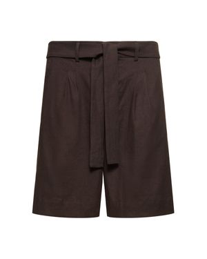 Commas Shorts sartoriali in misto lino - Grigio