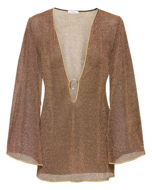 Oséree Vestito Lumière O In Lurex - Marrone