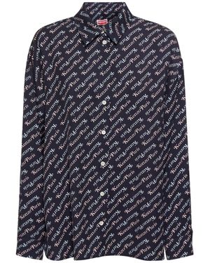 KENZO Kenzo X Verdy Satin Shirt - Blue