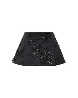 Des Phemmes Donna Minigonna Duchesse Con Decorazioni - Nero