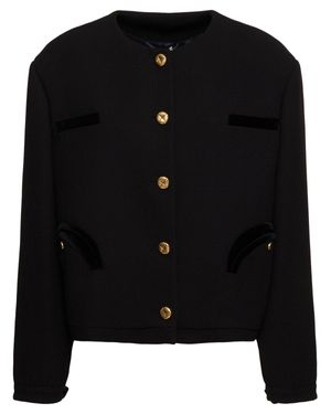 Blazé Milano Mujer Chaqueta Bolero De Lana - Negro