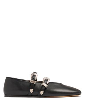Le Monde Beryl Ballerine claudia in pelle 10mm - Nero