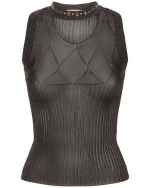 Cormio Tank top jin in maglia metallizzata - Grigio