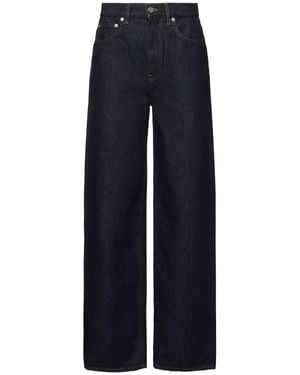 Loulou de Saison Mujer Jeans De Denim De Algodón - Azul