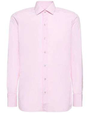 Tom Ford Camicia slim fit in popeline - Rosa