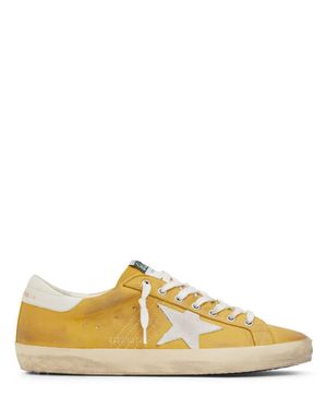 Golden Goose Sneakers super star de ante - Amarillo