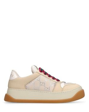 Gucci Sneakers Screener Gg Lamé - Marrone