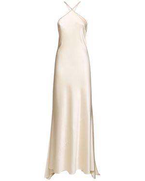 Roland Mouret Abito in raso di seta - Neutro
