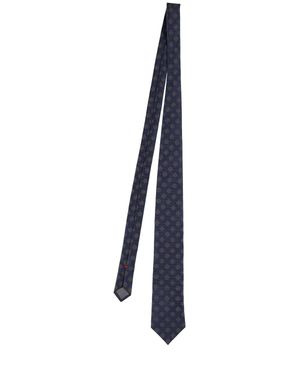 Brunello Cucinelli Homme Cravate En Soie Unique - Bleu