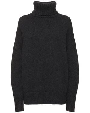 Extreme Cashmere Femme Pull-Over À Col Roulé Oversize Xtra Unique - Noir