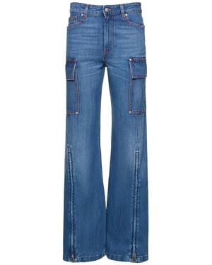 Stella McCartney Jeans cargo in denim - Blu