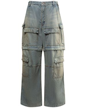 Balenciaga Jeans cargo in denim - Grigio