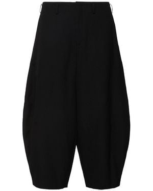 Comme des Garçons Wool Gabardine Medium Waist Pants - Black