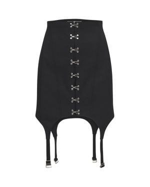 Dion Lee Minigonna Tipo Bustier In Misto Cotone - Nero