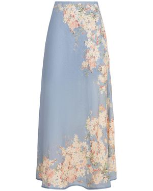 Zimmermann Donna Gonna Maxi Cascadian - Blu