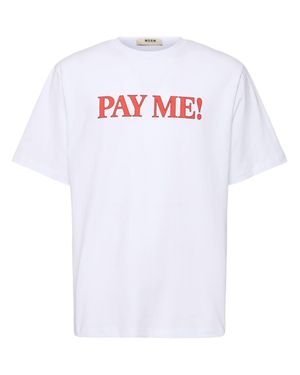 MSGM Uomo T-Shirt - Bianco