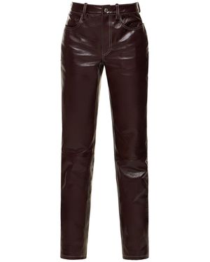 Marine Serre Pantaloni dritti in pelle - Multicolore