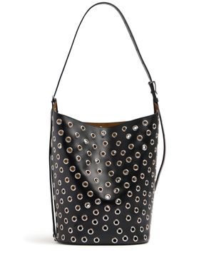 Proenza Schouler Brant Studded Smooth Leather Bucket Bag - Black