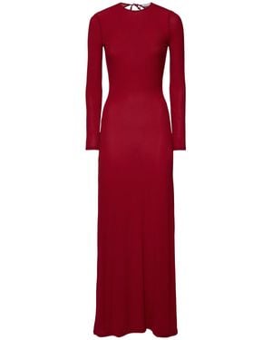 Rabanne Femme Robe Longue Seconde Peau - Rouge