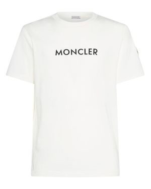Moncler Logo cotton jersey t-shirt - Bianco