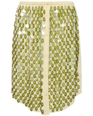 Dries Van Noten Minigonna georgette - Metallizzato