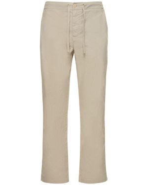 Frescobol Carioca Pantaloni des in lino e cotone stretch - Neutro
