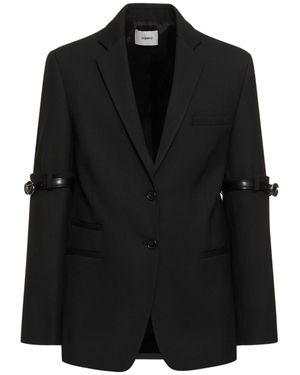 Coperni Blazer in misto viscosa con logo - Nero