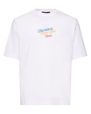 DSquared² Uomo T-Shirt Loose Fit - Bianco