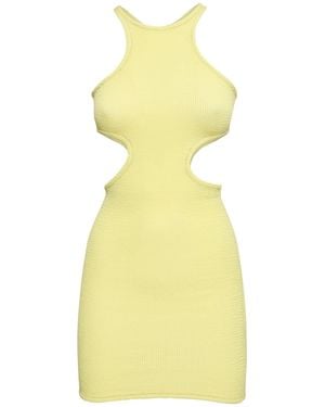 Reina Olga Vestito ele stretch con cutout - Giallo