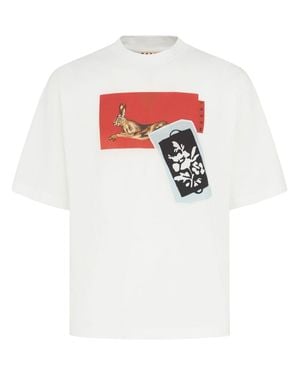 Marni Relaxed Fit Cotton Jersey T-shirt - White