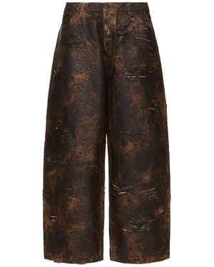 Acne Studios Monogram Coated Denim Jeans - Brown