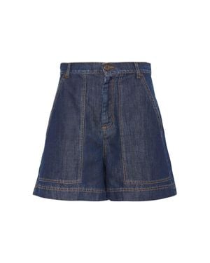 Weekend by Maxmara Donna Bermuda A Vita Alta - Blu