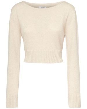 Max Mara Donna Maglia Angry Cropped - Neutro