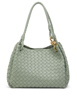 Bottega Veneta Borsa grande parachute in pelle - Verde