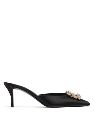 Roger Vivier Donna Mules Flower Strass - Nero