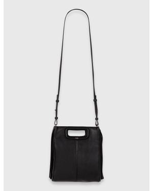 Maje Sac M Mini En Cuir Lisse - Blanc